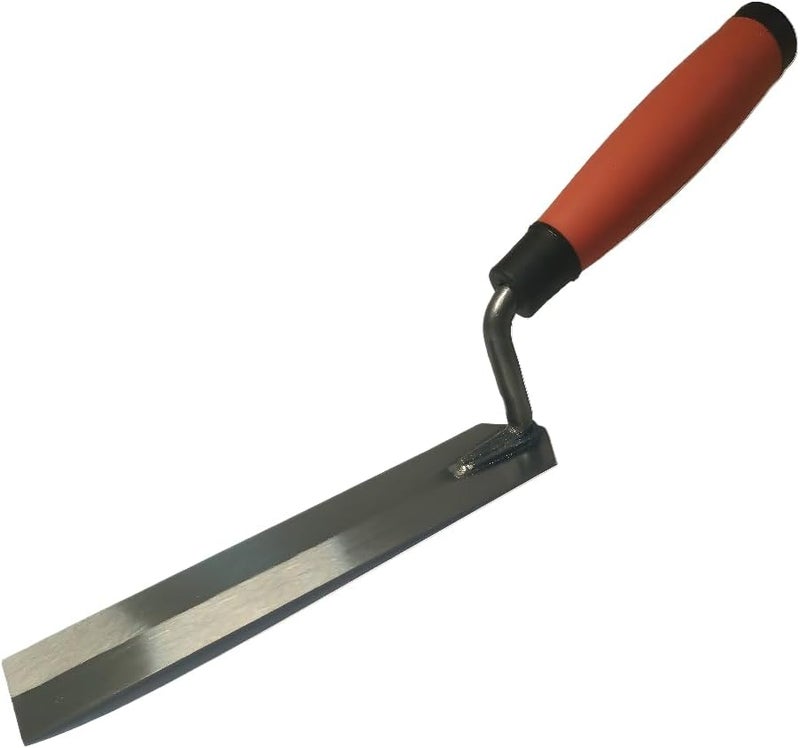 LSGZJZY Masonry steel Margin Trowel, 8 x 2 Inches, High-Hardness Steel Blade, Ergonomic Rubber Handle - Image 1